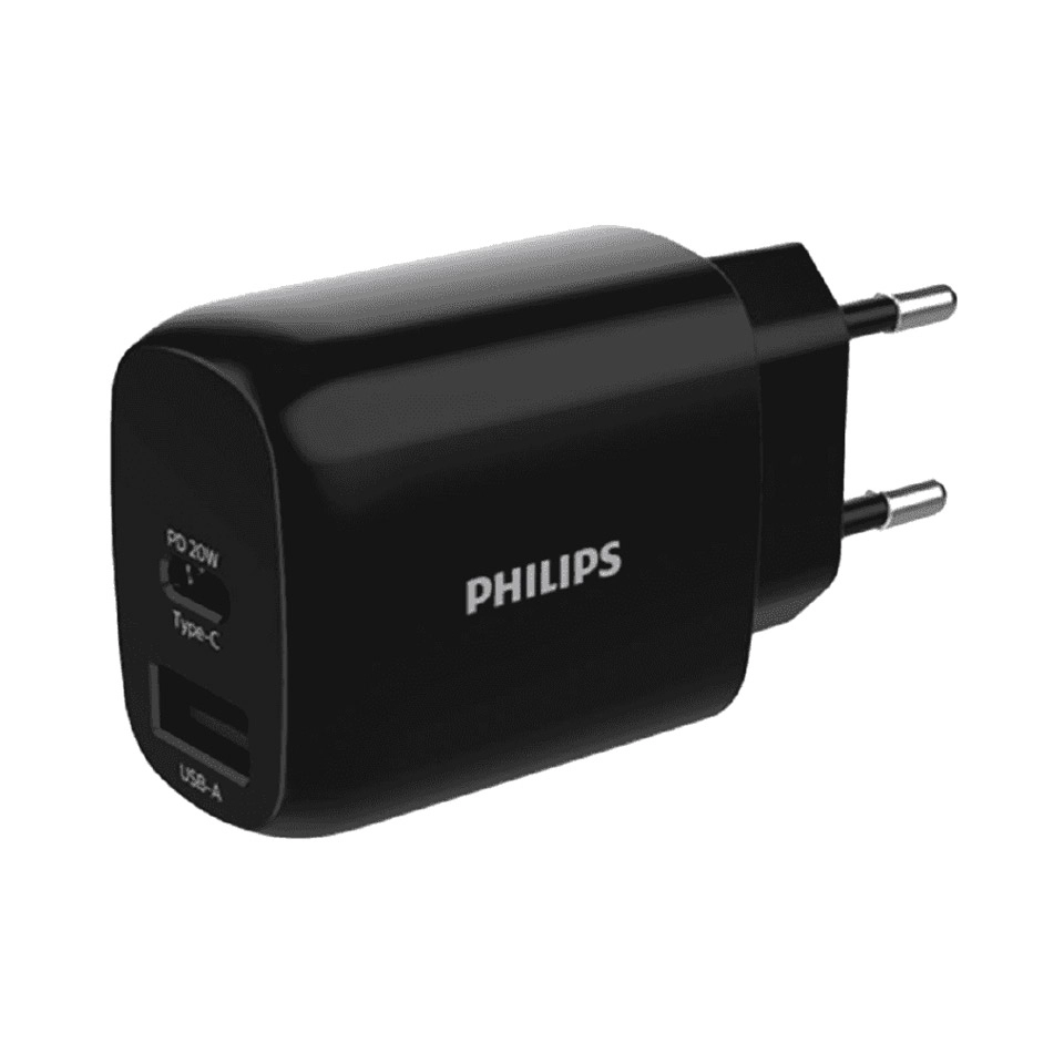 Philips USB-A ve USB-C Şarj Adaptörü 20 W
