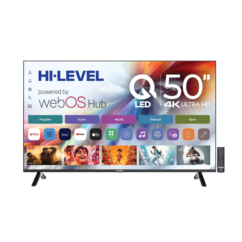 Hi Level HL50QMN252 50" Frameless 4K UHD QLED Webos TV