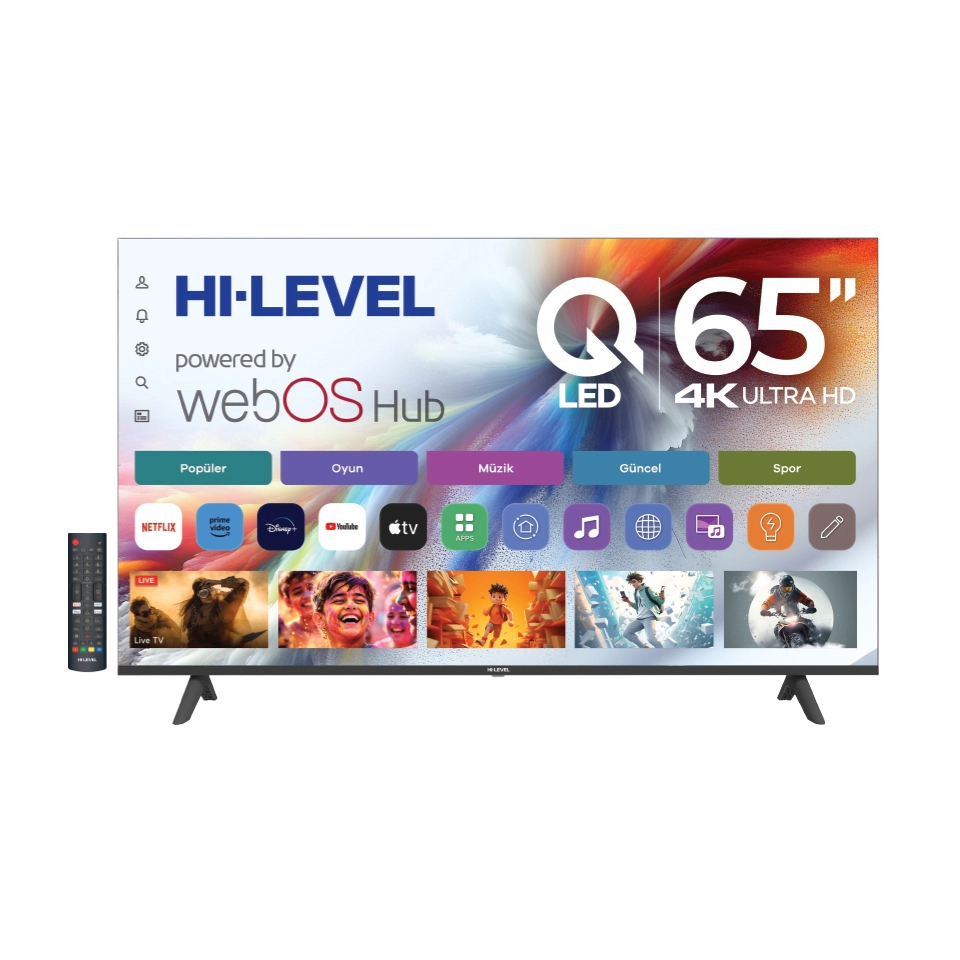 Hi Level HL65QUMLN-W02S 65" Frameless UHD Qled Webos TV