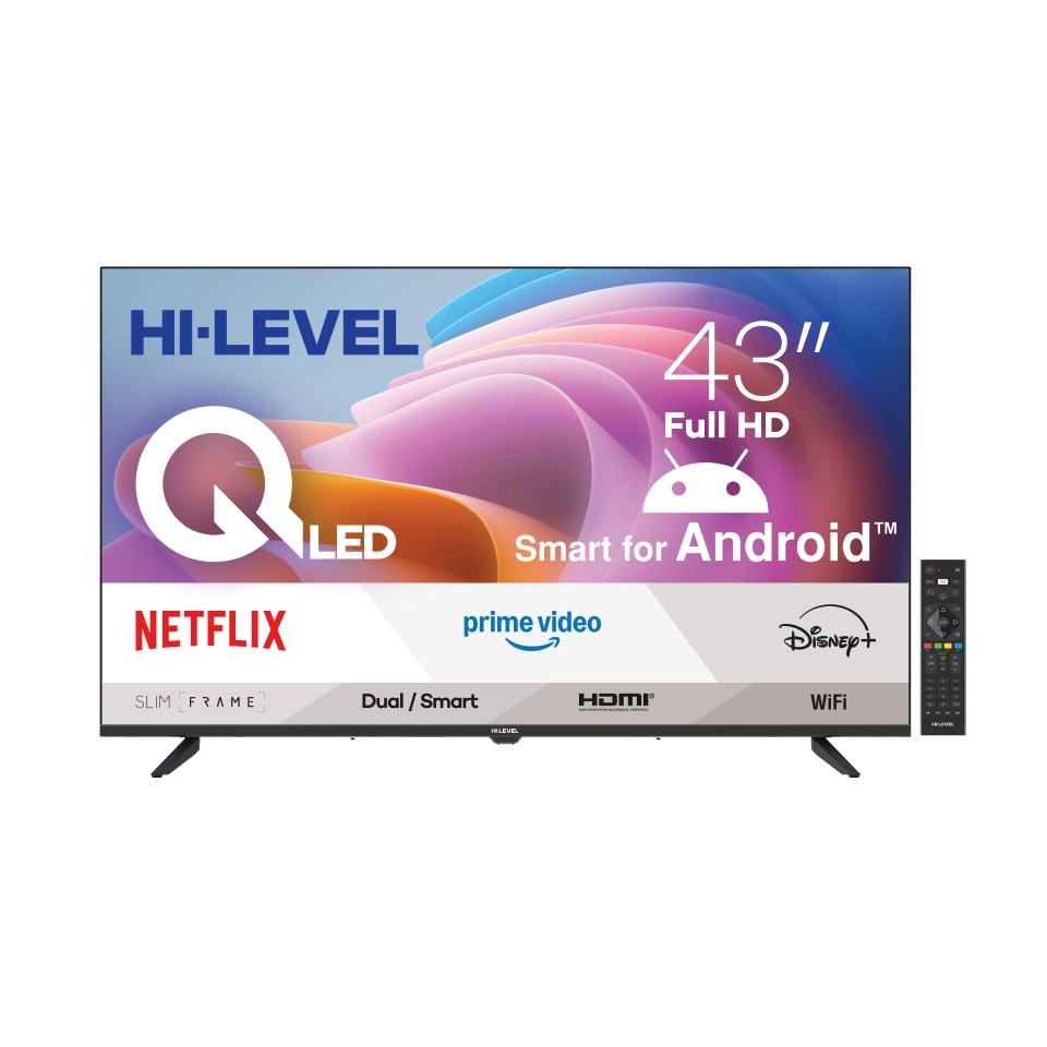 Hi Level HL43QFMLN-A14S 43" Qled Frameless TV