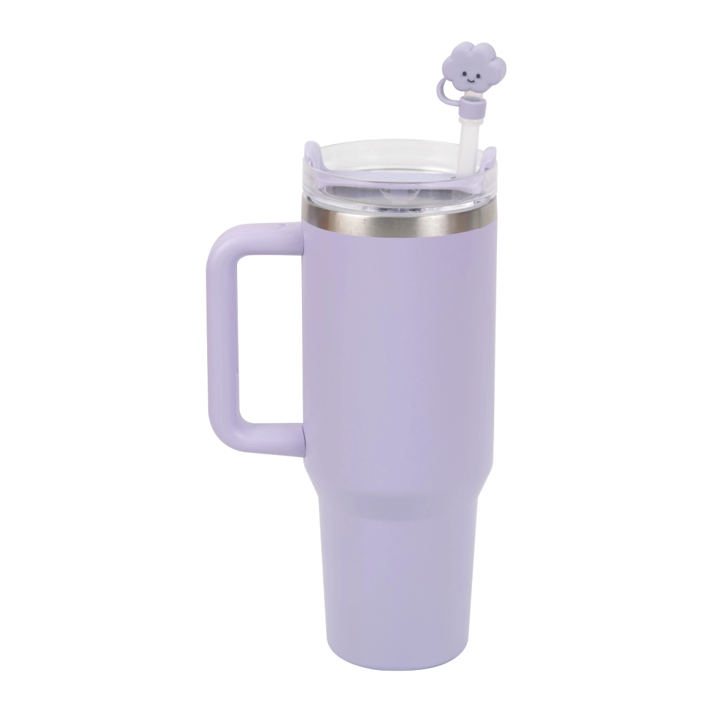 Pipetli Çelik Termos 1200 Ml Mor